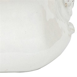 Oren French Country Distressed White Terracotta Cache Pot|