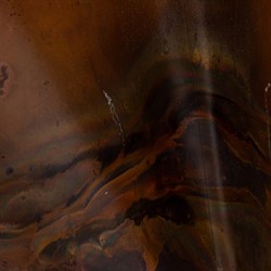 Brynn Updated Traditional Antique Copper Scalloped Table Vase|