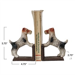 Stanton Updated Traditional White Jack Russell Terrier Bookends|