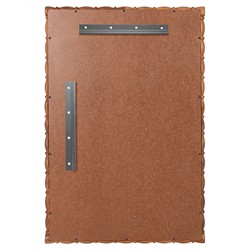 Winona Coastal Walnut Wood Bobbin Frame Rectangular Wall Mirror|