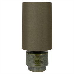 Faye Updated Traditional Dark Green Glazed Ceramic Table Lamp|