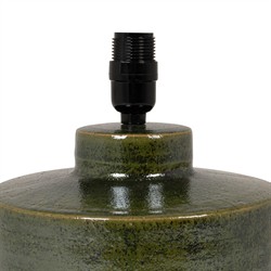 Faye Updated Traditional Dark Green Glazed Ceramic Table Lamp|