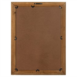 Arlene Costal Beach Grey Coral Brown Wood Frame Illustration - Set of 4|