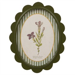 Linara Updated Traditional Yellow Floral Green Frame Illustration - Set of 9|