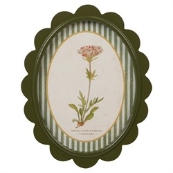 Linara Updated Traditional Yellow Floral Green Frame Illustration - Set of 9|
