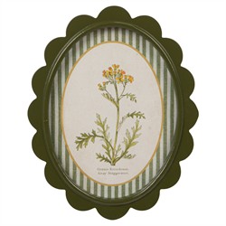 Linara Updated Traditional Yellow Floral Green Frame Illustration - Set of 9|