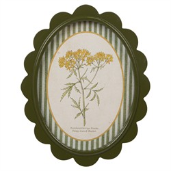 Linara Updated Traditional Yellow Floral Green Frame Illustration - Set of 9|
