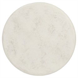 Emilia Modern Classic Off White Concrete Round Pedestal End Table|