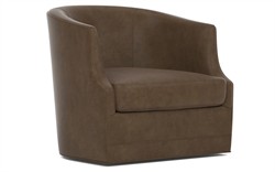 Dartford Cocoa Leather Swivel Chair|