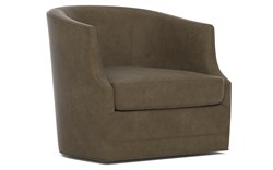 Dartford Sable Leather Swivel Chair|