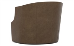 Dartford Sable Leather Swivel Chair|