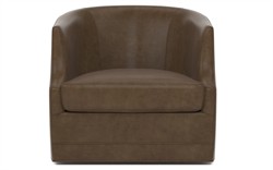 Dartford Brown Sugar Leather Swivel Chair|