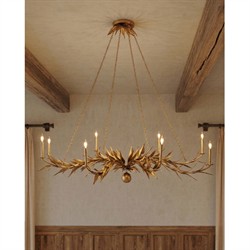 Aurelia Updated Traditional Branch Gold Steel Chandelier|