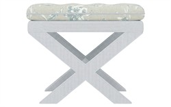 Frederica Garden Mist Sunbrella Botanical Ottoman|