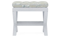 Frederica Garden Mist Sunbrella Botanical Ottoman|