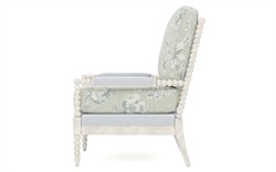 Coralie Garden Mist Sunbrella Botanical Vintage White Chair|