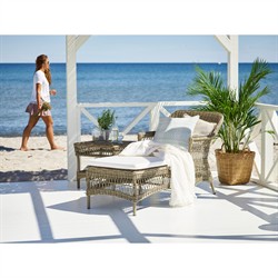 Lara Coastal Beach Antique Woven Aluminum Outdoor Chaise Lounge|