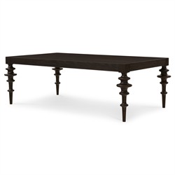 Century Cadence Updated Traditional Brown Oak Rectangular Coffee Table|