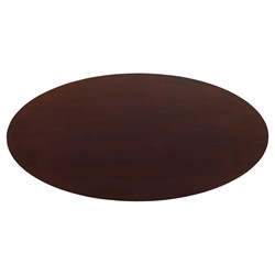 Century Tribeca Modern Classic Brown Maple Wood Oval Coffee Table|