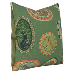 Cassian Updated Traditional Green Fauna Throw Pillow - 22x22|