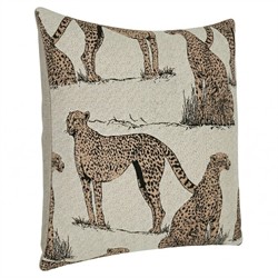 Leander Modern Classic Tan Cheetah Indoor Outdoor Throw Pillow - 22x22|
