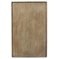 Burke Updated Traditional Brown Oak Rectangular Drink Table|