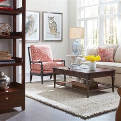 Marseille French Country Dark Brown Wood Rectangular Coffee Table|