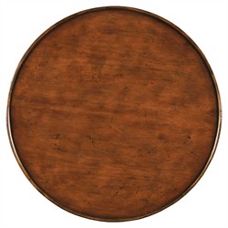 Marseille French Country Dark Brown Wood Round Coffee Table|