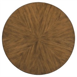 Sheridan Modern Classic Brown Wood Round Side Table|