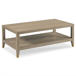 Summit Modern Classic Vintage Brown Wood Rectangular Coffee Table|
