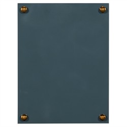 Hallings Updated Traditional Baltic Blue Wood Rectangular Side Table|