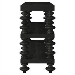 Massimo Updated Traditional Black Pine Wood Console Table|