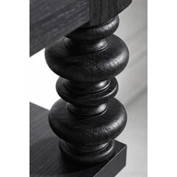 Massimo Updated Traditional Black Pine Wood Console Table|