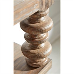 Massimo Updated Traditional Brown Pine Wood Console Table|