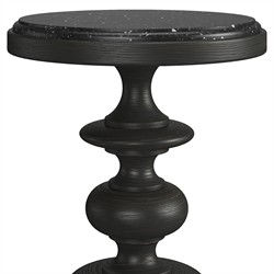 John Updated Traditional Black Pine Wood Drink Table|