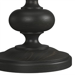 John Updated Traditional Black Pine Wood Drink Table|