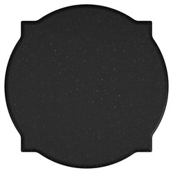 John Updated Traditional Black Granite Bronze Metal Round Side Table|