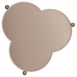 Gatlin Updated Traditional Burnished Gold Metal Trefoil Side Table|