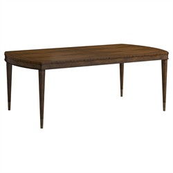Gatlin Traditional Brown Wood Rectangular Extendable Dining Table - 82-102"|