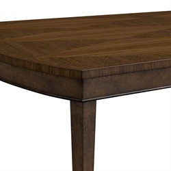 Gatlin Traditional Brown Wood Rectangular Extendable Dining Table - 82-102"|