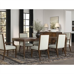 Gatlin Traditional Brown Wood Rectangular Extendable Dining Table - 82-102"|