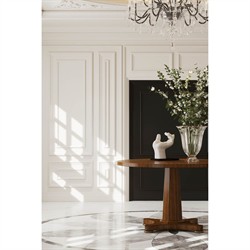 Gatlin Updated Traditional Brown Wood Round Dining Table - 48"|