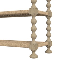 Eren Updated Traditional Light Brown Wood Spindle Console Table|