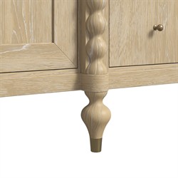 Eren Updated Traditional Light Brown Wood Spindle Sideboard|