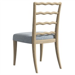 Eren Traditional Light Brown Wood Ladder Back Dining Chair - Set of 2|