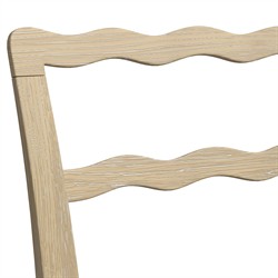 Eren Traditional Light Brown Wood Ladder Back Dining Chair - Set of 2|