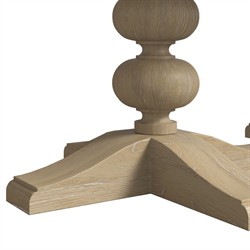 Eren Traditional Light Brown Wood Rectangular Extendable Dining Table - 82-102"|