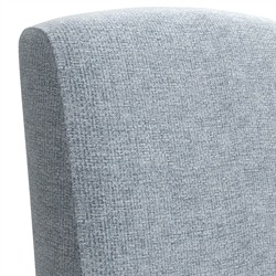 Eren Updated Traditional Blue Upholstered Scalloped Dining Chair - Set of 2|