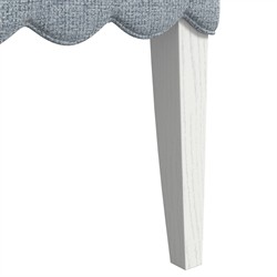 Eren Updated Traditional Blue Upholstered Scalloped Dining Chair - Set of 2|