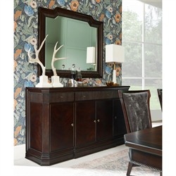 Ashton Updated Traditional Dark Brown Wood Buffet|